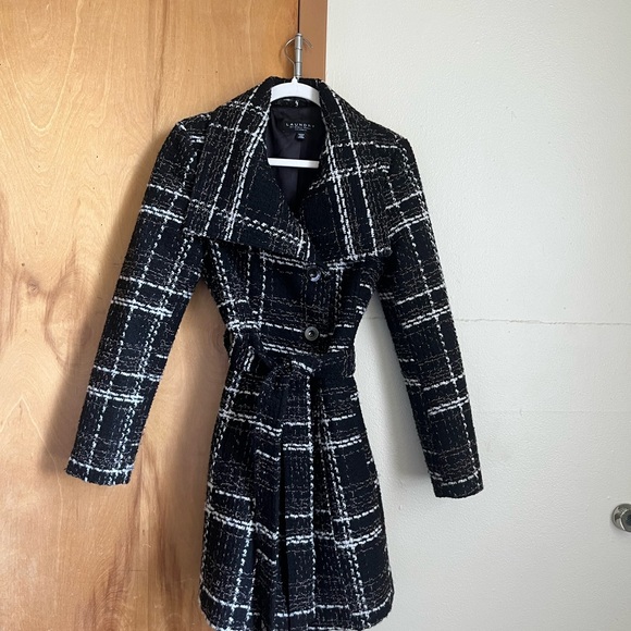 Single Breasted Tweed Walker Coat by Laundry Shelli Segal - Picture 3 of 6